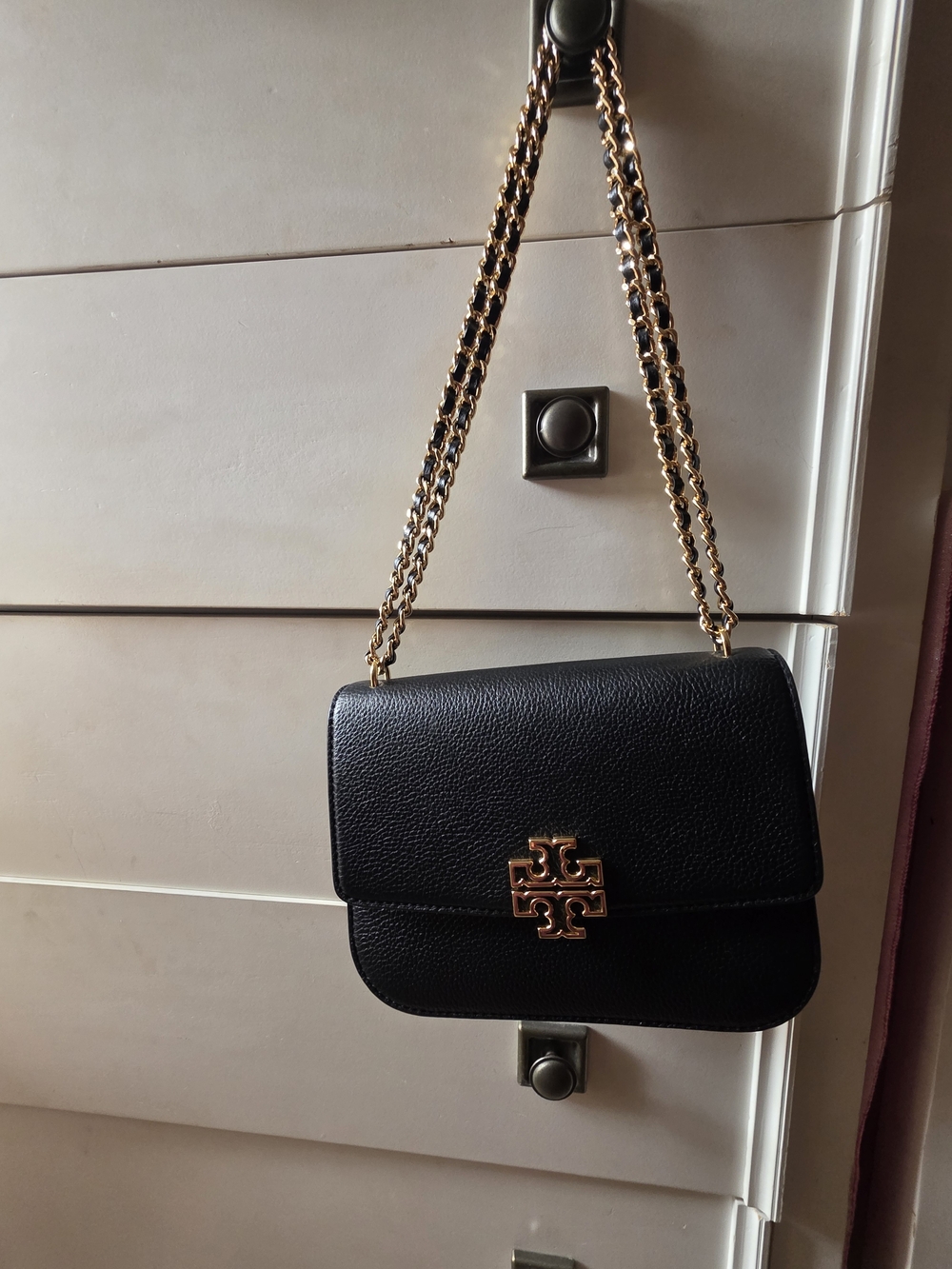 Tory Burch Black Leather Shoulder Bag